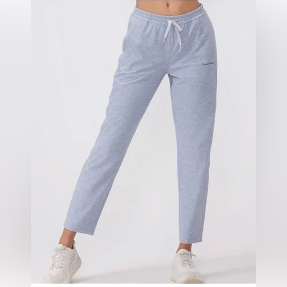 Outdoor Voices Cloudknit Ankle Pants Women's Size Small Light Blue Heather